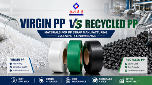 PP virgem vs PP reciclado para fabricação de cintas de PP | YongxingZhanxing