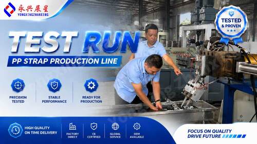 Últimos blogs da empresa sobre 2-Strap PP Strap Production Line Successfully Tested for Hebei Customer | Yongxing Zhanxing
