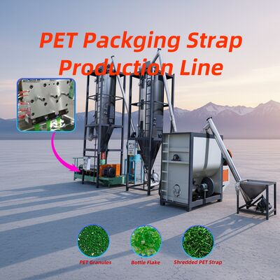 Bom preço Máquina de fabricação de tiras de PET com linha de produção completa, desde a pré-secagem até o enrolamento, com passos de alongamento de tração e em relevo on-line