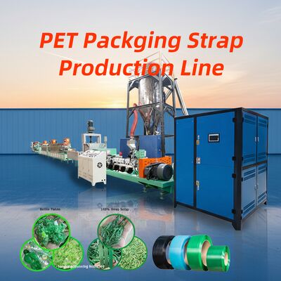 Bom preço Linha de Produção de Fita PET com Extrusora de Parafuso Único com Material de Parafuso 38CrMoALA, Capacidade de 100-800 KG/H e Padrões de Gravação Personalizáveis on-line